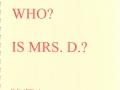 Who is Mrs D.?